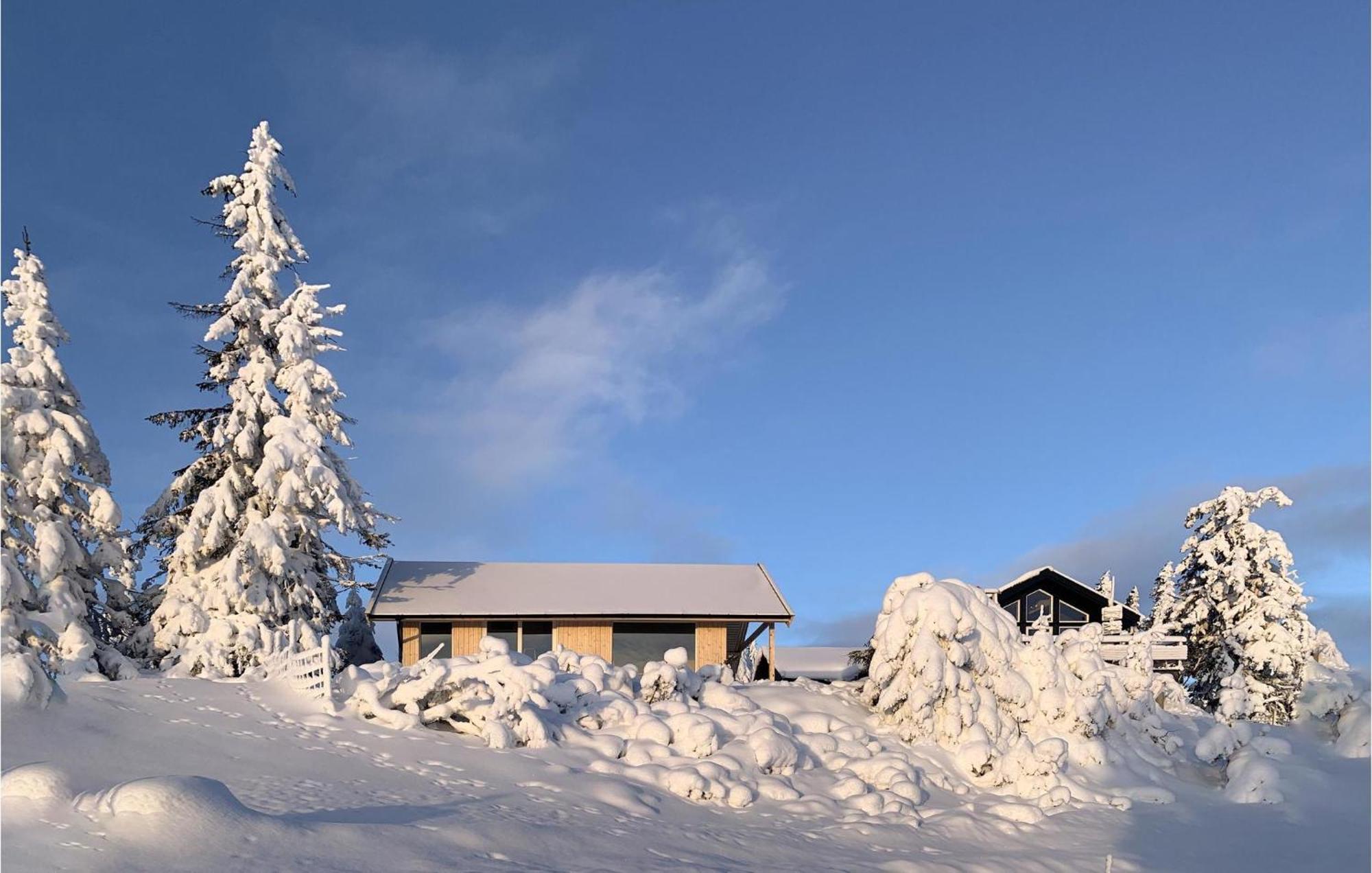Amazing Home In Sjusjoen With Kitchen Bagian luar foto